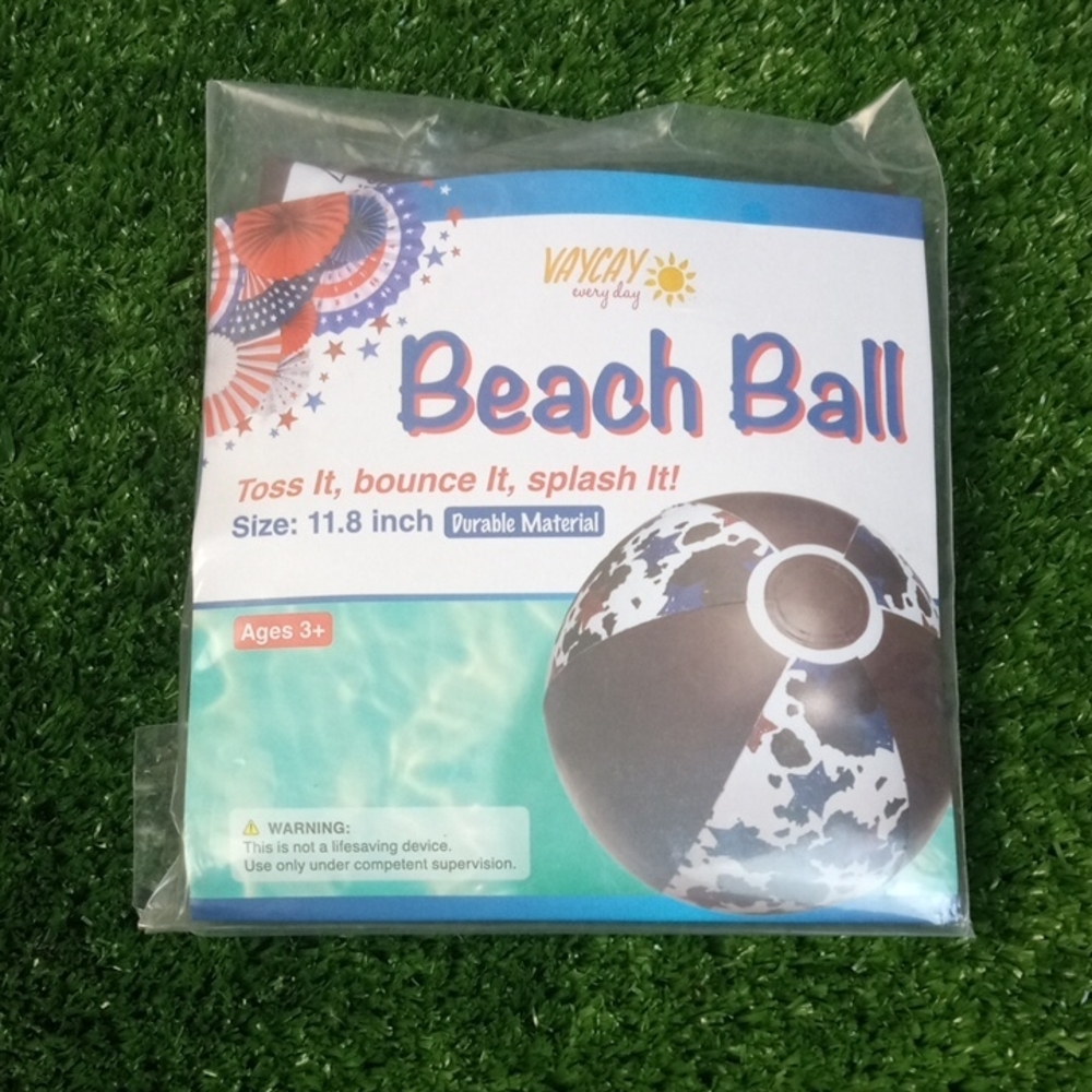 🚜 Cow Print Beach Ball by Vaycay Everyday
